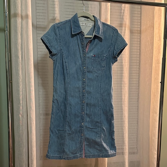 Vintage Tommy Hilfiger Denim Button Up Dress - Picture 1 of 4